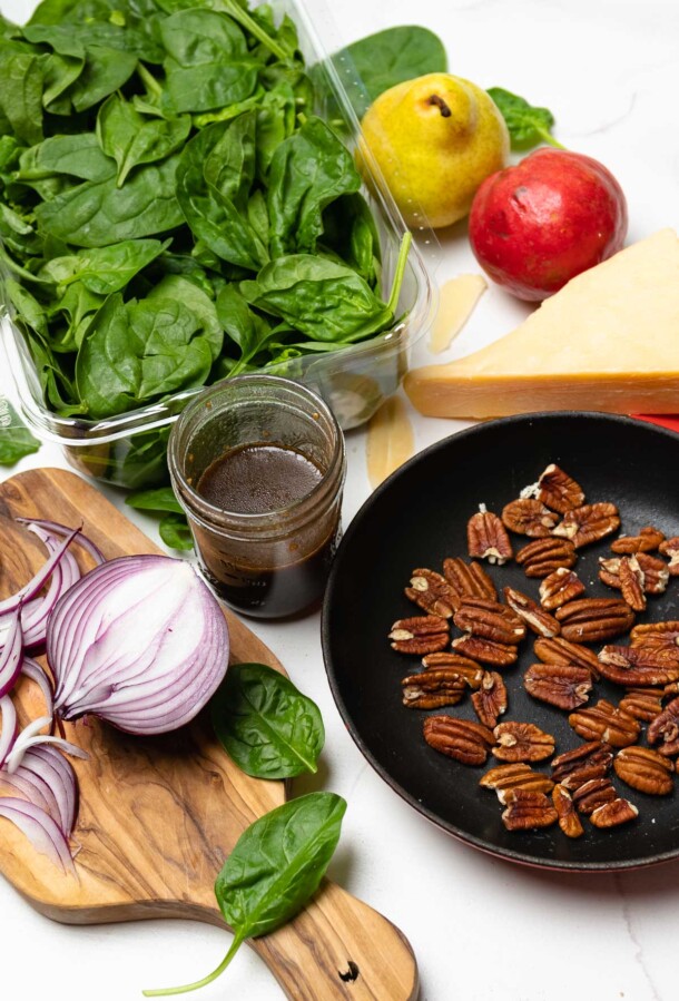 Pear And Spinach Salad With Balsamic Vinaigrette A Southern Soul