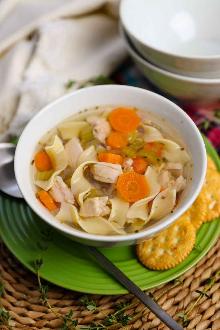 Easy Crock Pot Turkey Noodle Soup Recipe