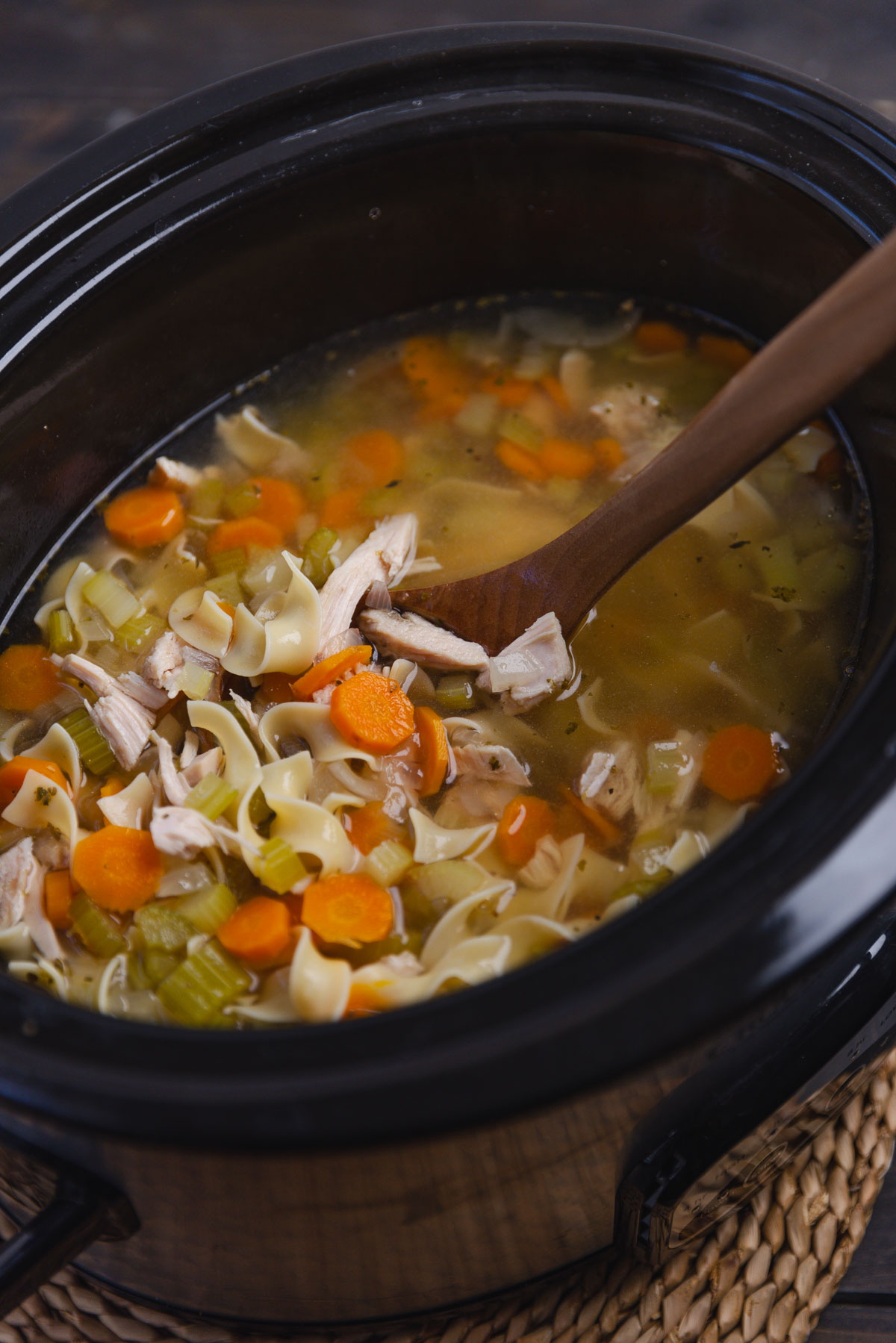Easy Crock Pot Turkey Noodle Soup Recipe