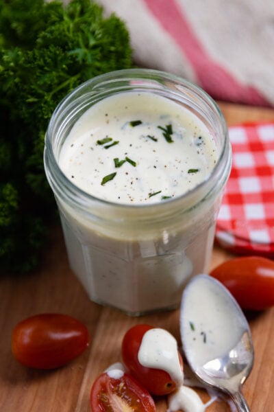 Creamy Vinaigrette is easy to make with just a few simple ingredients and is a dressing that is over the top delicious on salads, grilled chicken or fish.