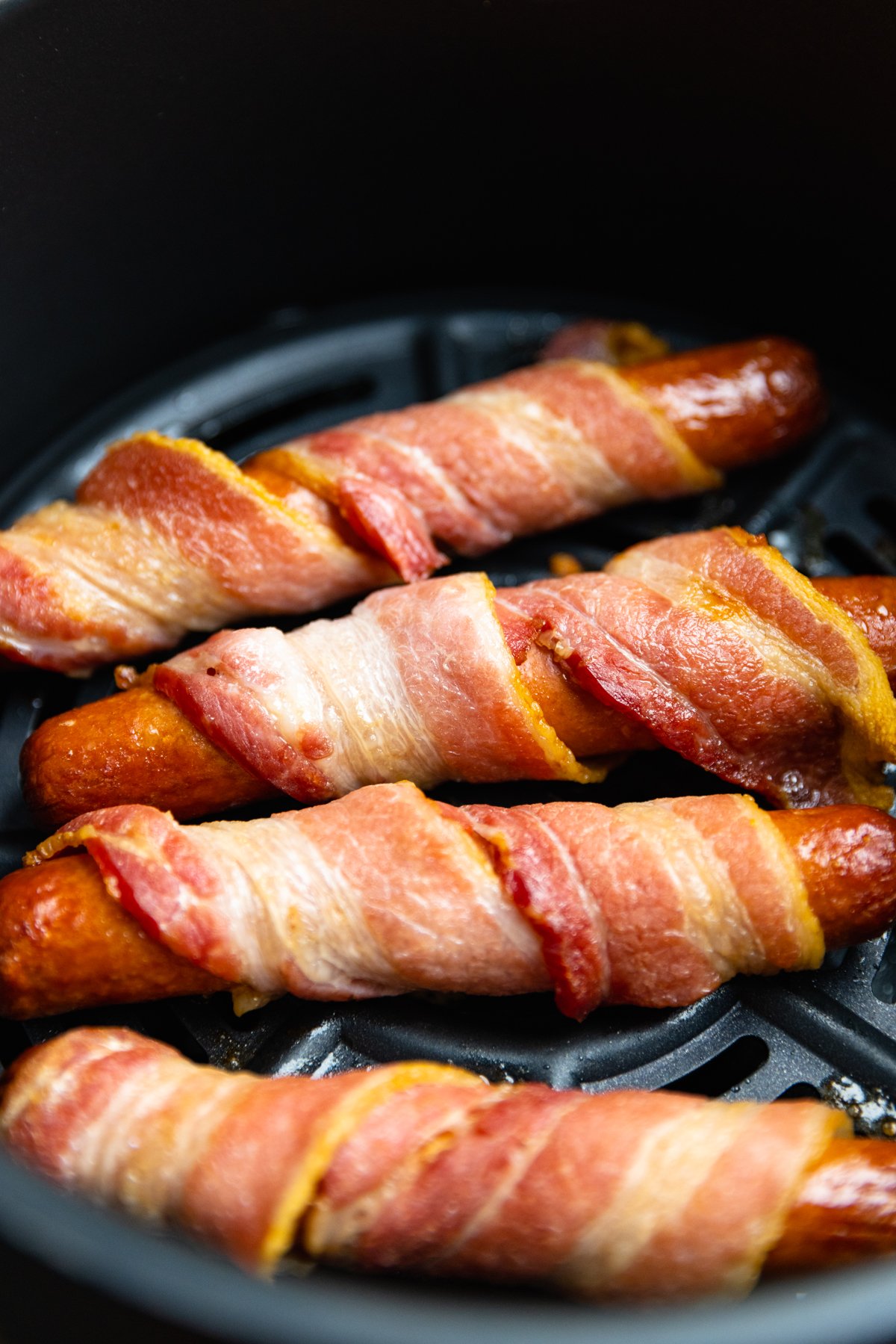 Air Fryer Bacon Wrapped Hot Dogs A Southern Soul