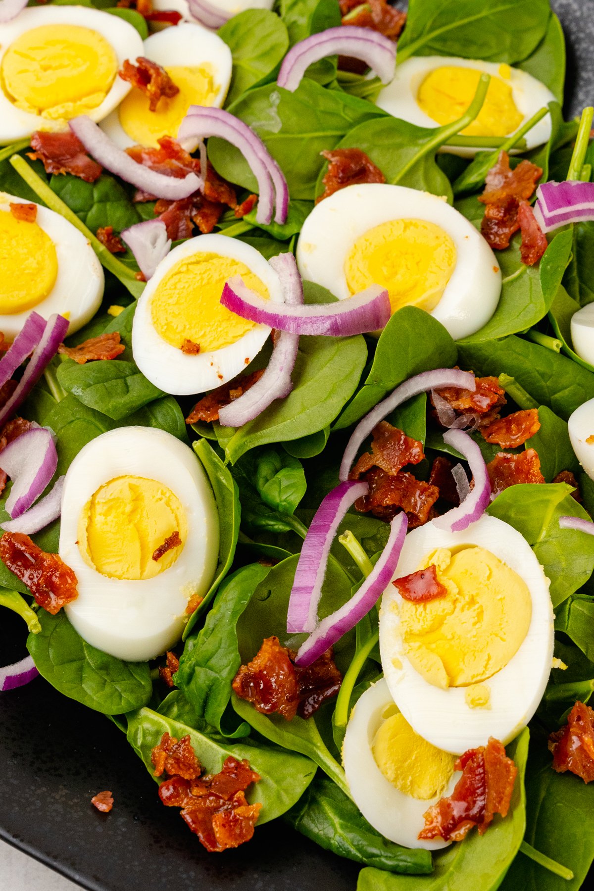 Spinach Salad with Warm Bacon Dressing