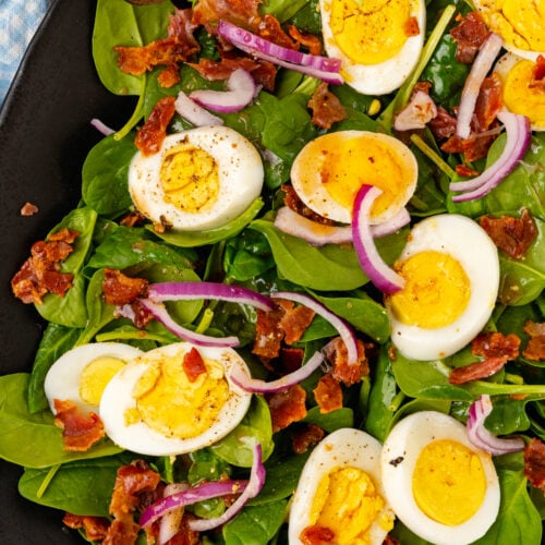 Spinach Salad with Warm Bacon Dressing