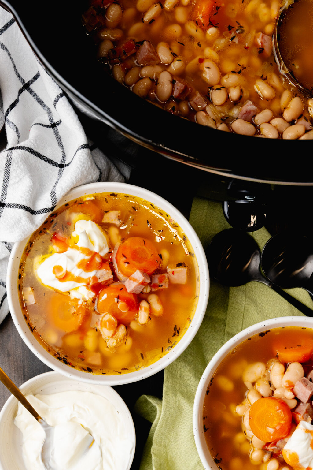 Slow Cooker Ham & White Bean Soup A Southern Soul