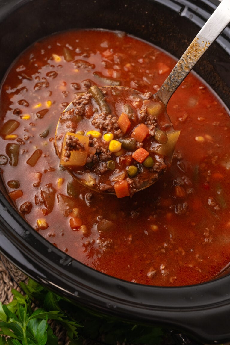 Hearty Crock Pot Vegetable Beef Soup Recipe