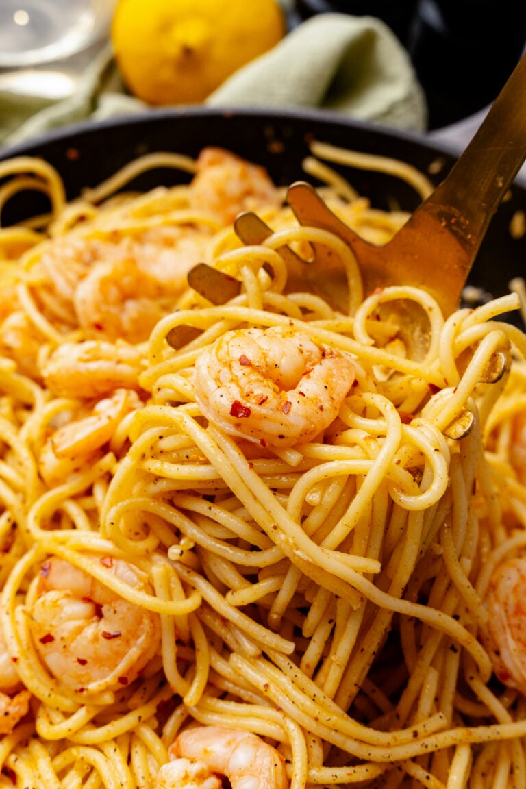 Buttery, flavorful Shrimp Scampi With Pasta is a delicious recipe that's easy to make with just a few simple ingredients is ready to serve in 30 minutes.