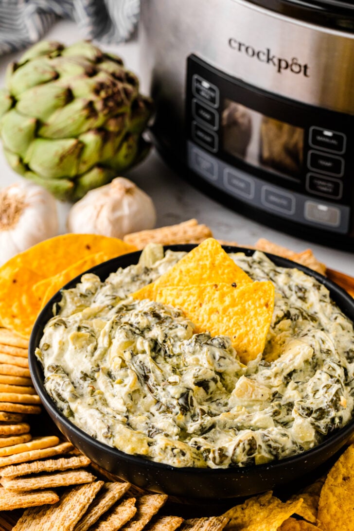 Classic Crock Pot Spinach Artichoke Dip