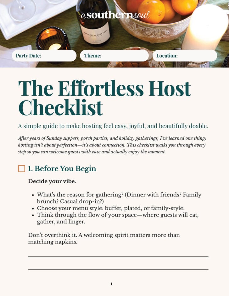 The Effortless Host Checklist