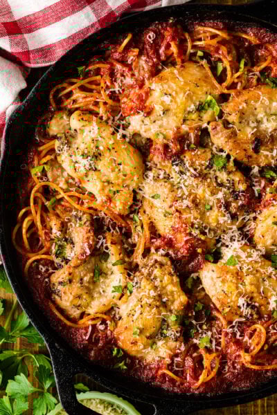 Skillet Chicken Spaghetti