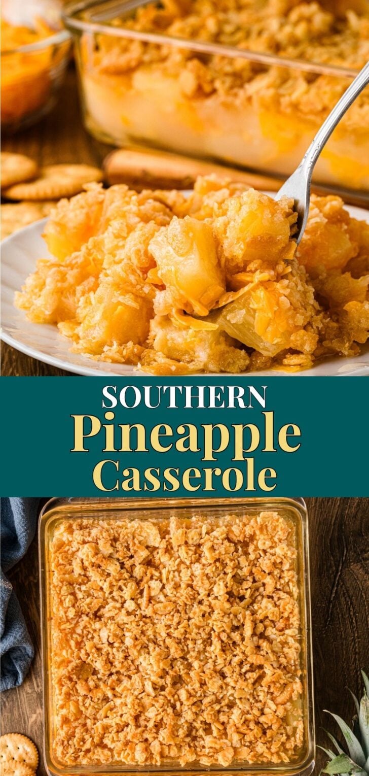 आसान दक्षिणी अनानास पुलाव के लिए Pinterest पिन छवि