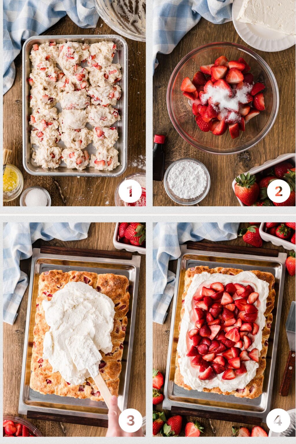 Fluffy Strawberry Shortcake Sheet Cake Recipe