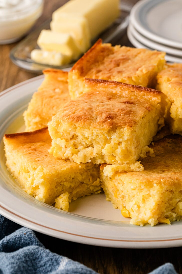 Sour cream cornbread made with Jiffy mix and creamed corn &mdash; golden, tender, and ready in under an hour. The shortcut your grandma never told you about.