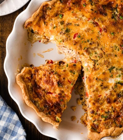Pimento Cheese Sausage Quiche