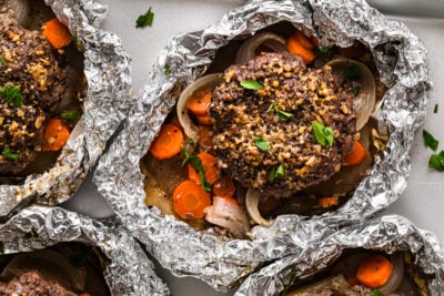 Hamburger Hobo Dinner Foil Packs