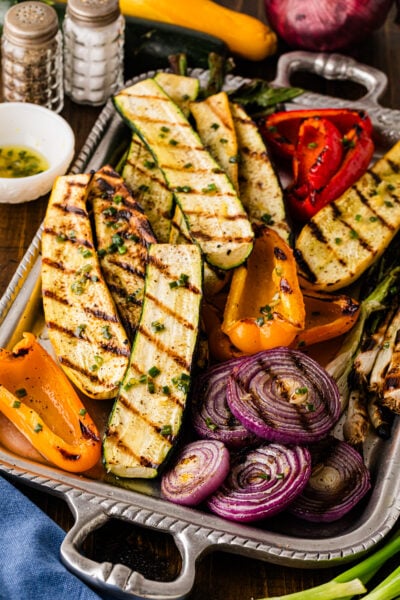 Grilled Vegetables with Chive Dressing