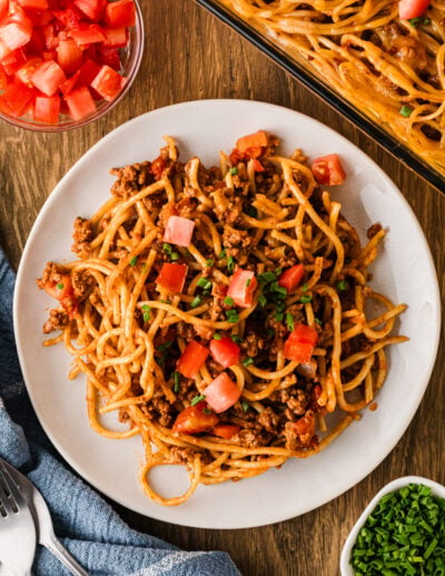 Taco Spaghetti Bake (Easy Weeknight Casserole)